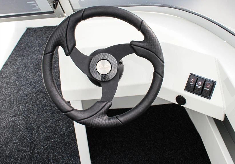 16 ft aluminum bow rider steering